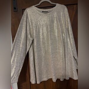 Lane Bryant Metallic gold Top